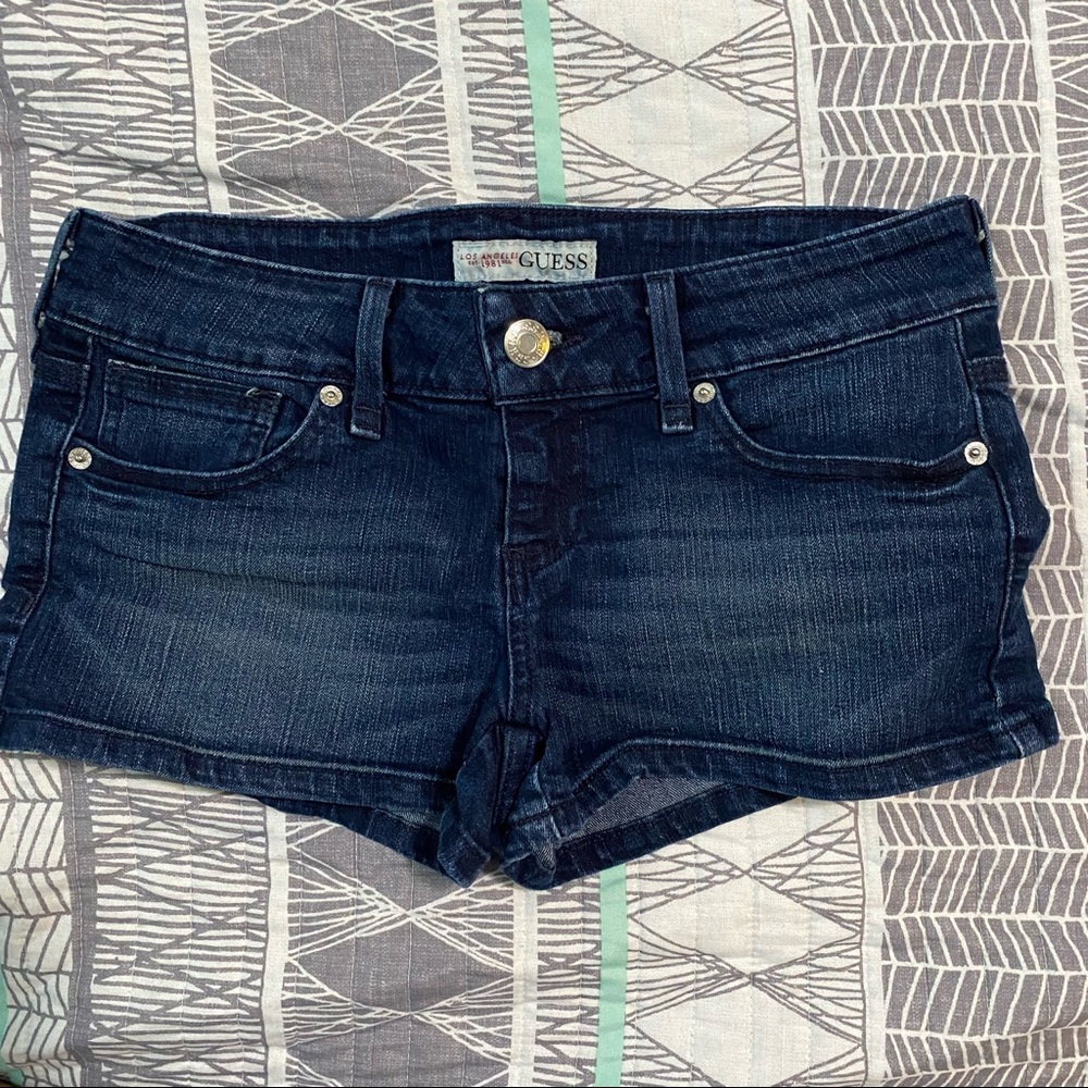 GUESS Los Angeles Dark-wash Denim shorts